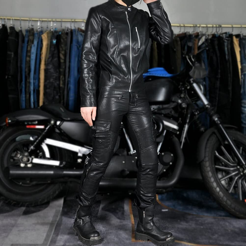 Women's Motorcycle Riding Jacket Retro Locomotive PU Leather